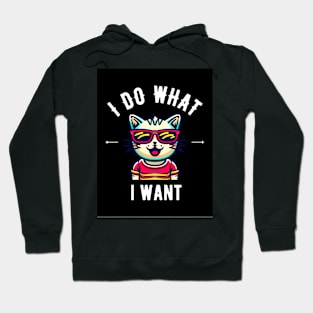 I do what i want cat style Hoodie